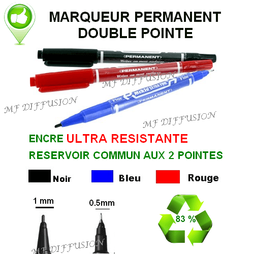 Marqueur permanent recyclé rechargeable Ecoline 22 - MFDIFFUSION