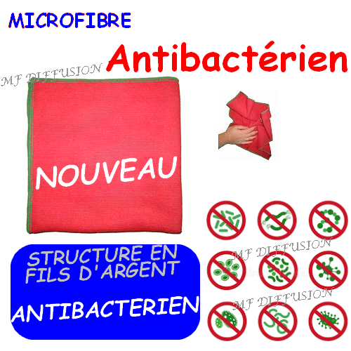 Microfibre aux fils d'argent antibactérien - MFDIFFUSION