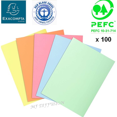 Paquet de 100 sous-chemises SUPER 60 g/m2 pastel - MFDIFFUSION