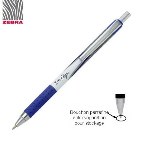 Stylo rétractable Zebra Flight bleu MF DIFFUSION