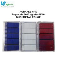 Agrafes No.10 couleurs inoxydable