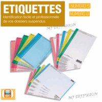 Etiquettes pour dossiers suspendus