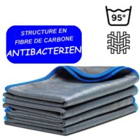 Microfibre fibre de carbone antibactérienne