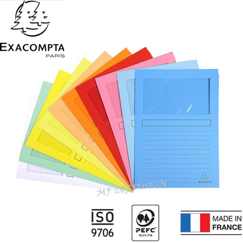 Paquet de 10 chemises à fenêtre SUPER assorties