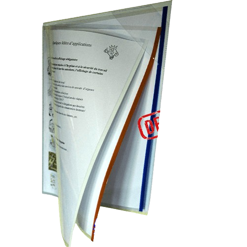 Protège documents affichage magnétique